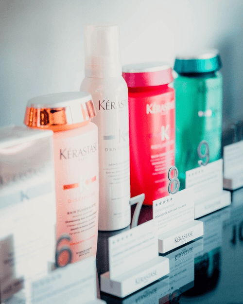 Professional hair care products at M² Hair Salon